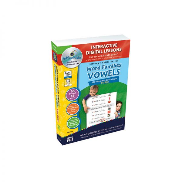 CLASSROOM COMPLETE PRESS INTERACTIVE WHITEBOARD LESSON PLANS WORD FAMILIES VOWELS BIG BOX CCP7114