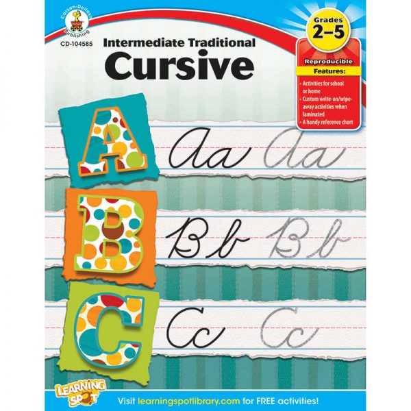 CARSON DELLOSA INTERMEDIATE TRADITIONAL CURSIVE GRADE 2-5 CD-104585