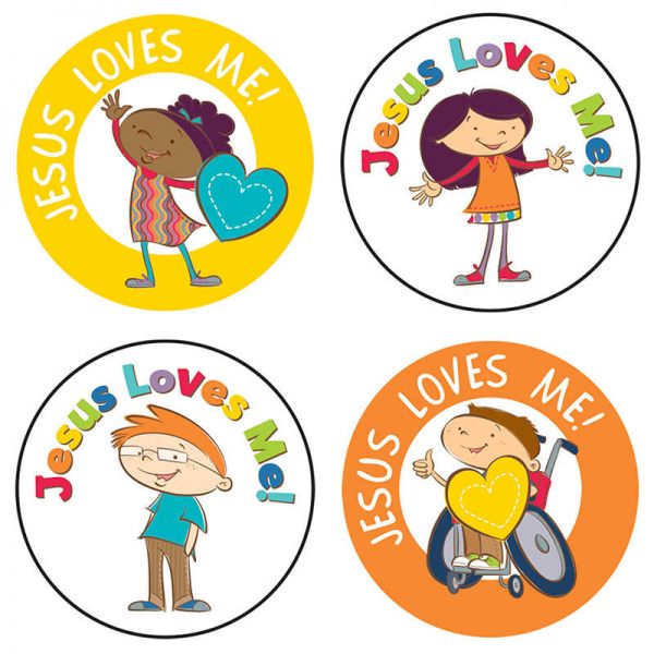 CARSON DELLOSA JESUS LOVES ME STICKERS 72 PC CD-168160