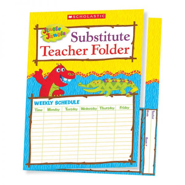 SCHOLASTIC TEACHING RESOURCES JINGLE JUNGLE SUBSTITUTE TEACHER FOLDER SC-553149