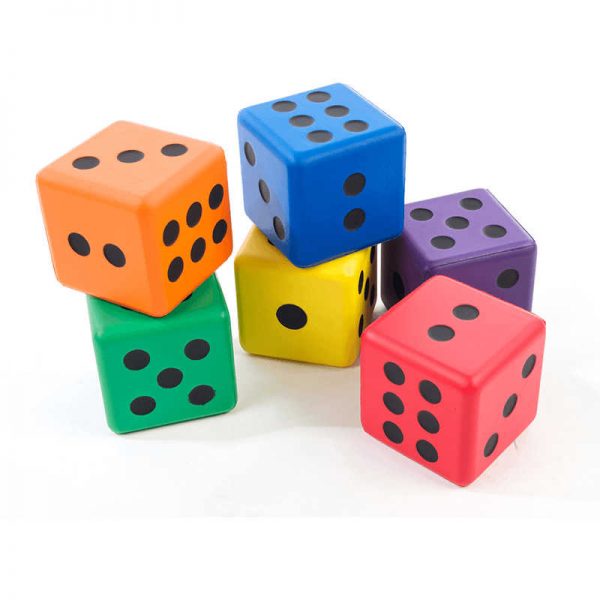 360 ATHLETICS JUMBO DICE 3 1/2IN RAINBOW SET AHLPJ18S