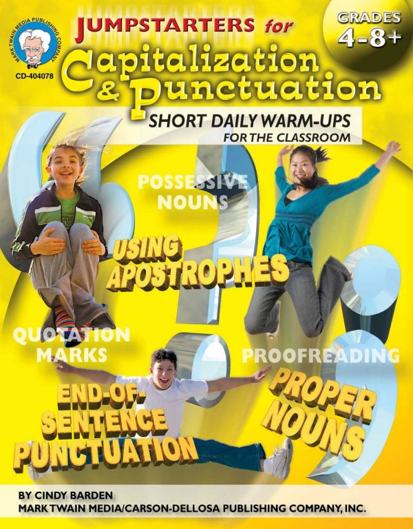 CARSON DELLOSA Jumpstarters for Capitalization & Punctuation Book (4-8 ) Grades: 4-8 CD-404078
