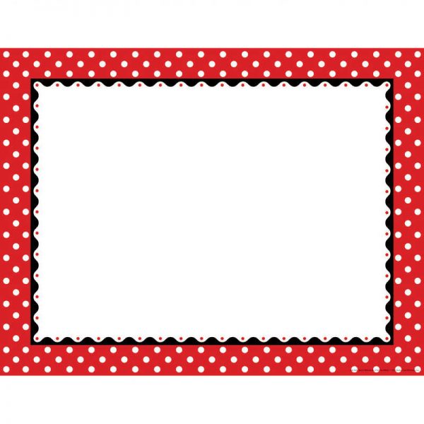 BARKER CREEK JUST DOTTY RED & WHITE BORDER CHART BCPLL849CH
