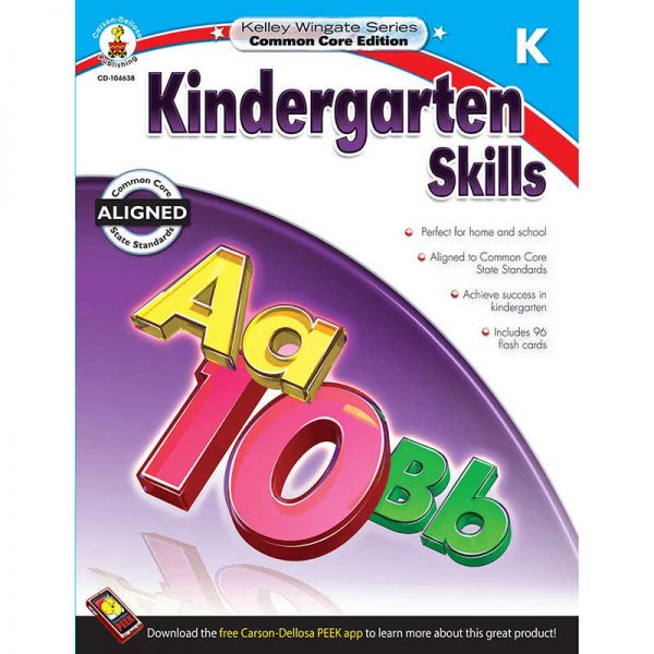 CARSON DELLOSA KINDERGARTEN SKILLS BOOK CD-104638