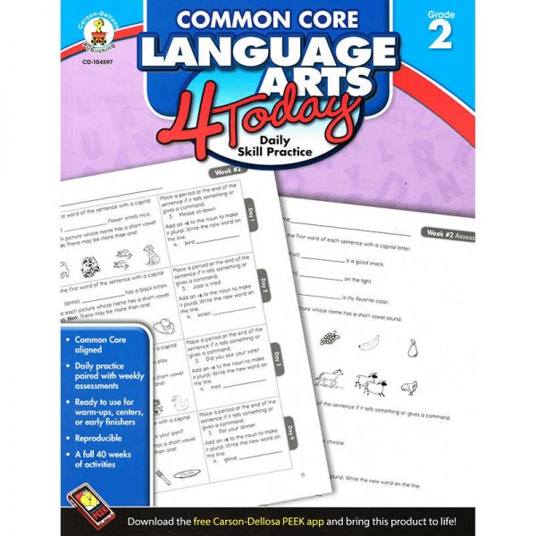 CARSON DELLOSA LANGUAGE ARTS 4 TODAY GRADE 2 CD-104597