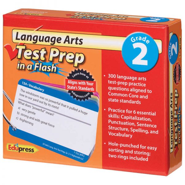 EDUPRESS LANGUAGE ARTS GRADE 2 TEST PREP IN A FLASH EP-3465