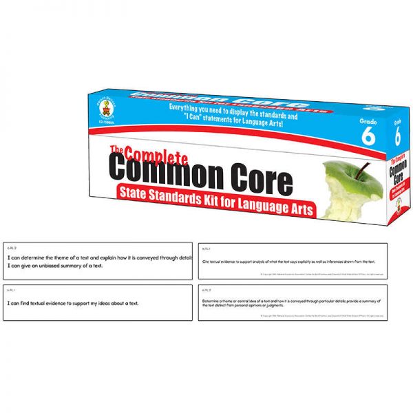 CARSON DELLOSA LANGUAGE ARTS GRADE 6 COMMON CORE KIT STATE STANDARDS CD-158054