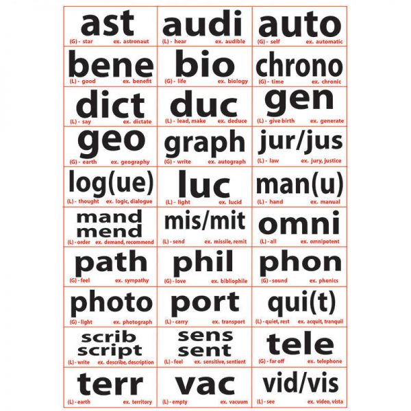 ASHLEY PRODUCTIONS LANGUAGE DIE CUT MAGNETS COMMON SUFFIXES ASH10072