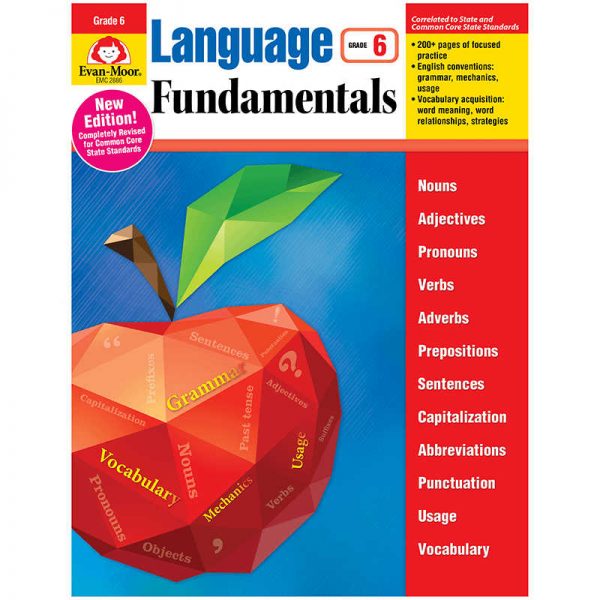 EVAN-MOOR LANGUAGE FUNDAMENTALS GRADE 6 COMMON CORE EDITION EMC2286
