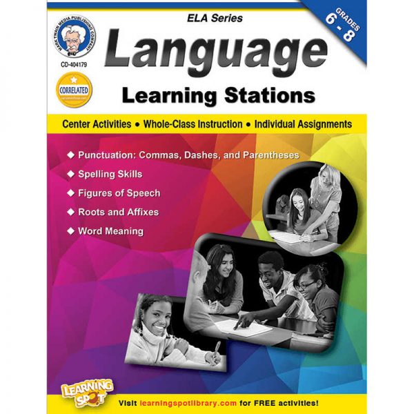 CARSON DELLOSA LANGUAGE LEARNING STATIONS GRADE 6-8 CD-404179