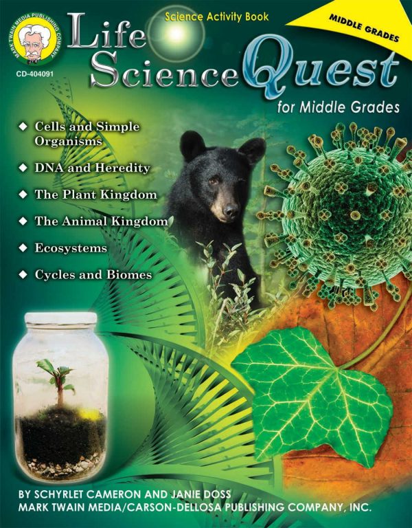 CARSON DELLOSA Life Science Quest for Middle Grades Book CD-404091