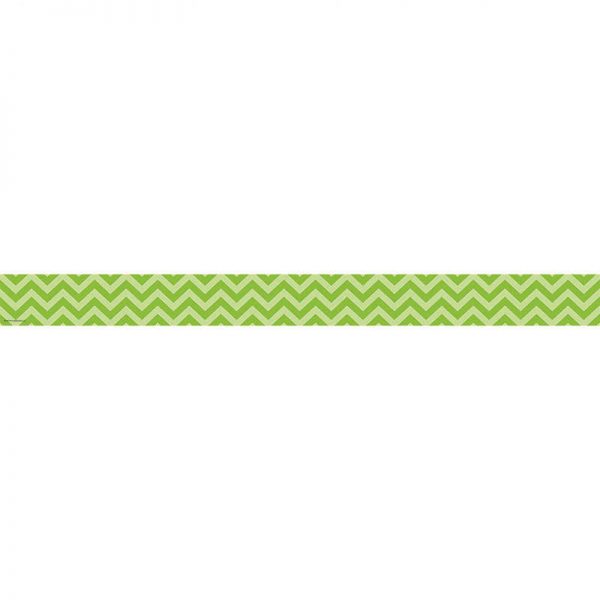 TEACHER CREATED RESOURCES LIME CHEVRON STRAIGHT BORDER TRIM TCR5507
