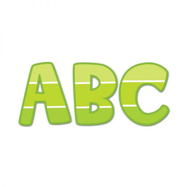 CREATIVE TEACHING PRESS LIME GREEN 2IN UC LETTER STICKERS PAINT CTP2085