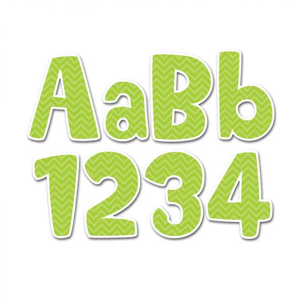 CREATIVE TEACHING PRESS LIME GREEN CHEVRON 4IN DESIGNER LETTERS CTP1945