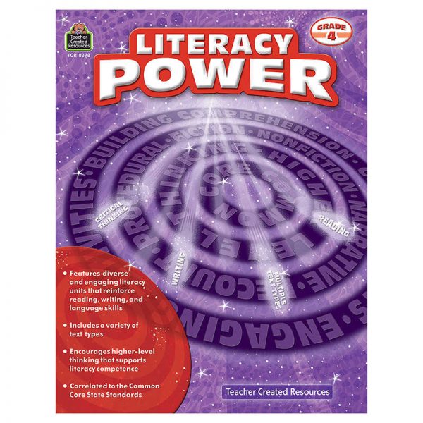 TEACHER CREATED RESOURCES LITERACY POWER GRADE 4 TCR8378