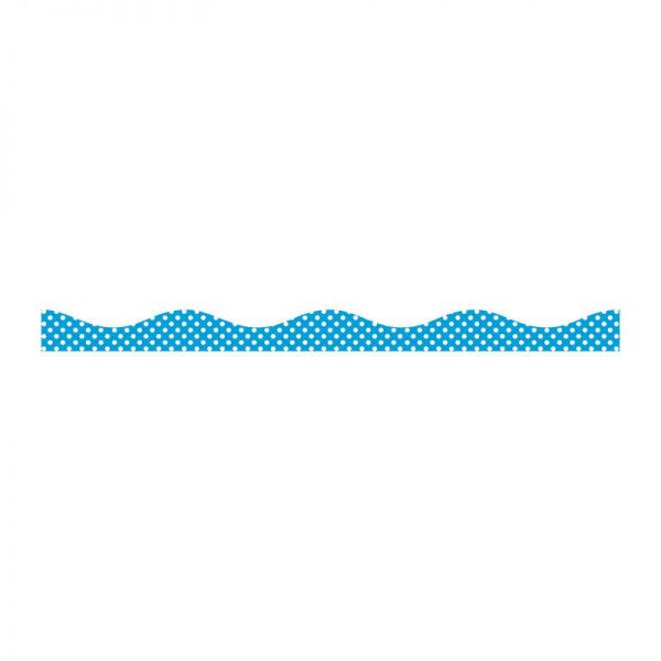 ASHLEY PRODUCTIONS MAGNETIC BORDER BLUE & WHITE DOTS ASH11401