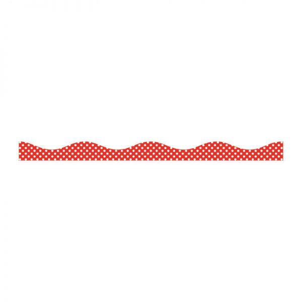 ASHLEY PRODUCTIONS MAGNETIC BORDER RED & WHITE DOTS ASH11402