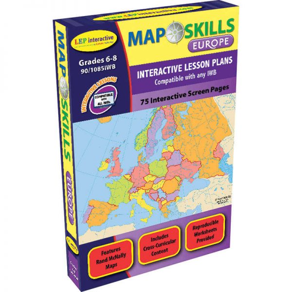 LORENZ CORPORATION / MILLIKEN MAP SKILLS EUROPE INTERACTIVE WHITE BOARD SOFTWARE LEP901085IWB