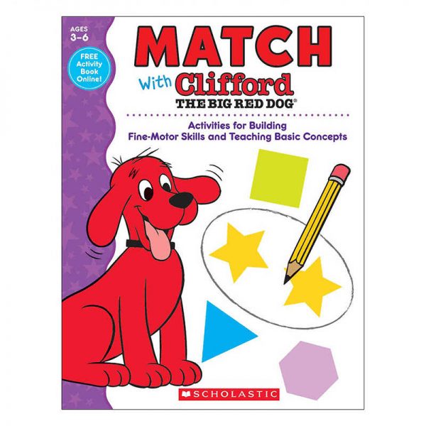 SCHOLASTIC TEACHING RESOURCES MATCH WITH CLIFFORD THE BIG RED DOG SC-581963