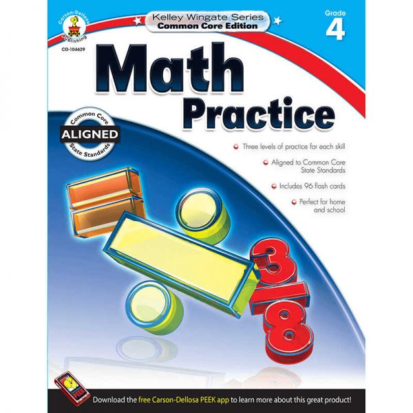 CARSON DELLOSA MATH PRACTICE BOOK GRADE 4 CD-104629