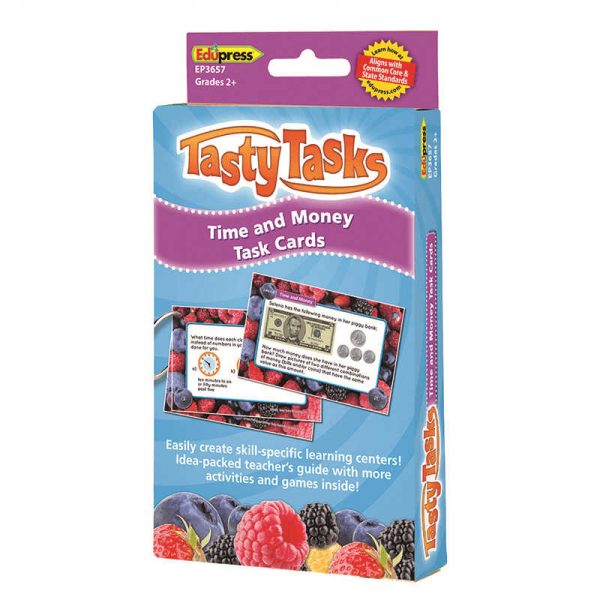 EDUPRESS MATH TASTY TASK CARDS TIME & MONEY EP-3657