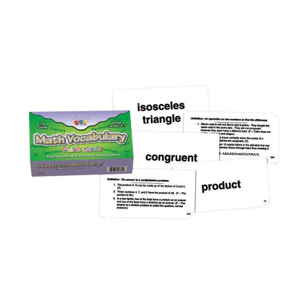 LEARNING ADVANTAGE MATH VOCABULARY FLASH CARDS CTU8612