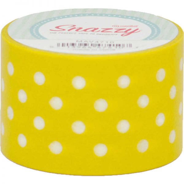 DSS DISTRIBUTING MAVALUS SNAZZY YELLOW W/ WHITE POLKA DOT TAPE 1.5 X 39 MAV4710