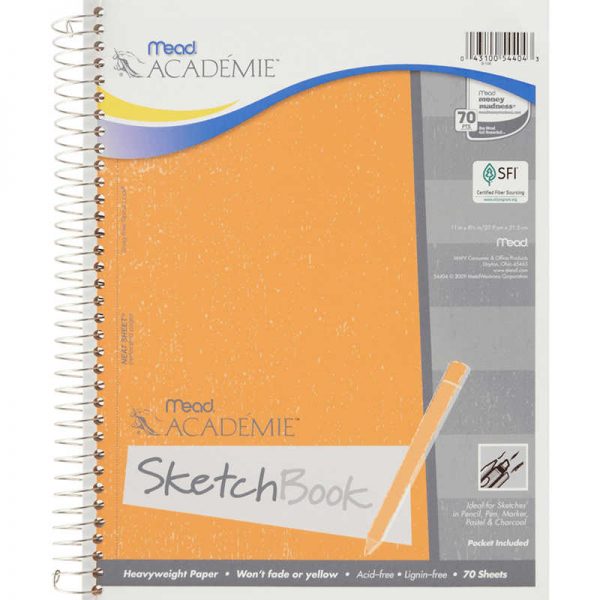 MEAD PRODUCTS LLC MEAD ACADEMIE SKETCH DIARIES 8 1/2 X 11 MEA54404