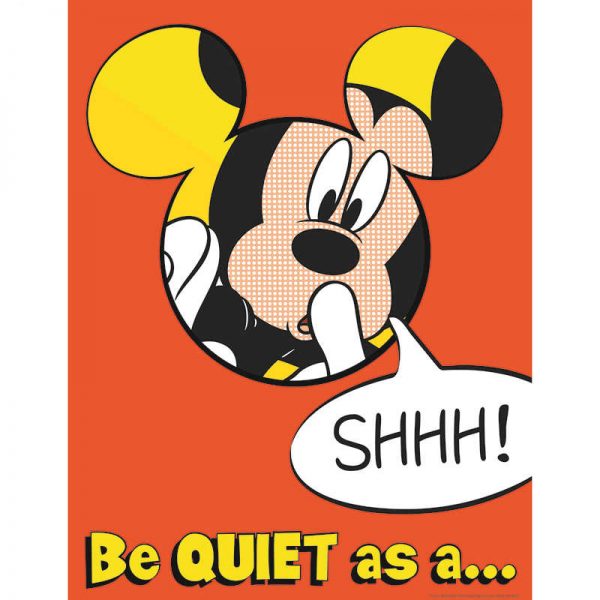 EUREKA MICKEY QUIET AS A MOUSE 17X22 POSTER EU-837003