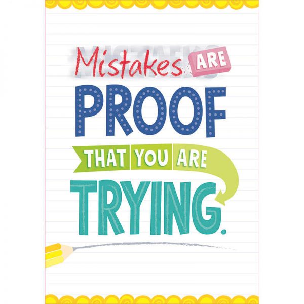 CREATIVE TEACHING PRESS MISTAKES ARE PROOF INSPIRE U POSTER CTP0315