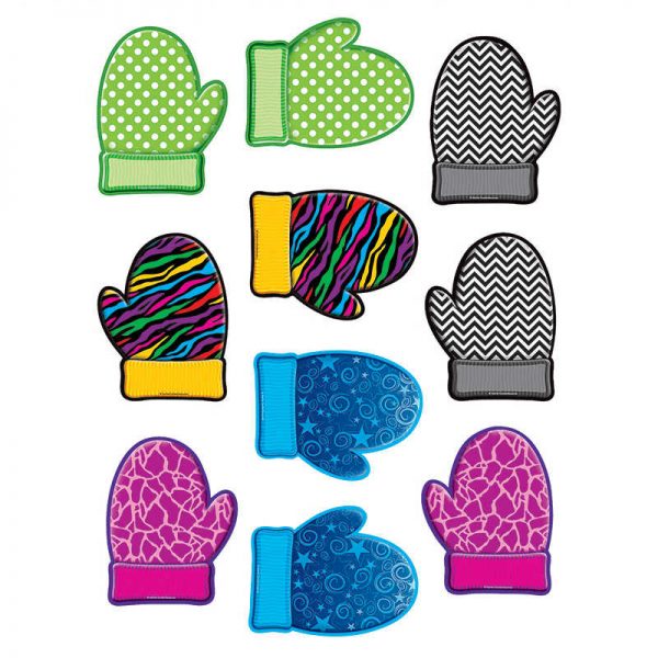 TEACHER CREATED RESOURCES MITTENS ACCENTS 30CT 10 DESIGNS TCR5416