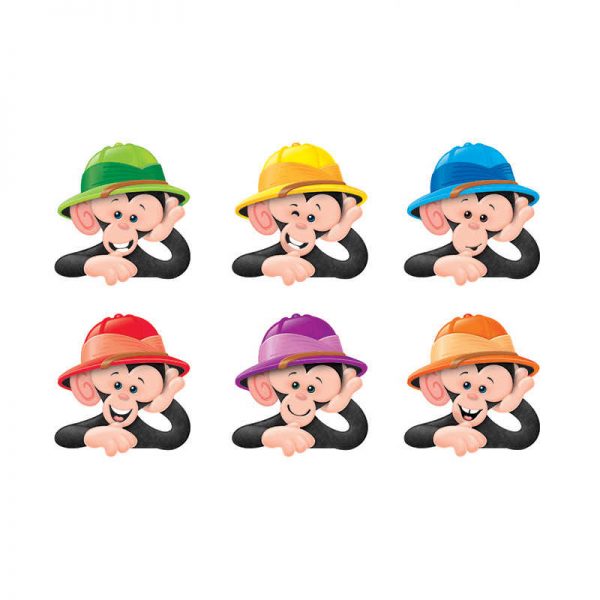 TREND ENTERPRISES INC. MONKEY MISCHIEF HATS CLASSIC ACCENT VARIETY PACK T-10640