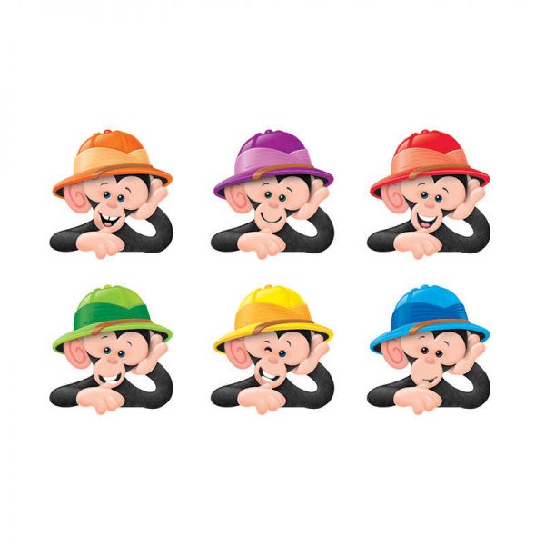 TREND ENTERPRISES INC. MONKEY MISCHIEF HATS MINI ACCENTS VARIETY PACK T-10895