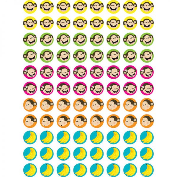 CREATIVE TEACHING PRESS MONKEYS & BANANAS HOT SPOTS STICKERS CTP7151