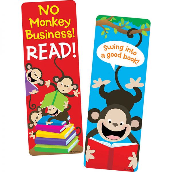 CREATIVE TEACHING PRESS MONKEYS READING BOOKMARKS CTP0951