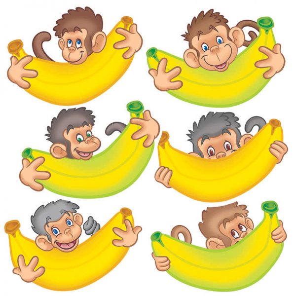 EDUPRESS MONKEYS WITH BANANAS ACCENTS EP-3197