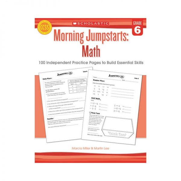 SCHOLASTIC TEACHING RESOURCES MORNING JUMPSTARTS MATH GRADE 6 SC-546419