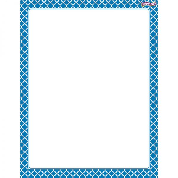 TREND ENTERPRISES INC. MOROCCAN BLUE WIPE OFF CHART T-27322