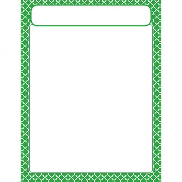TREND ENTERPRISES INC. MOROCCAN GREEN LEARNING CHART T-38603