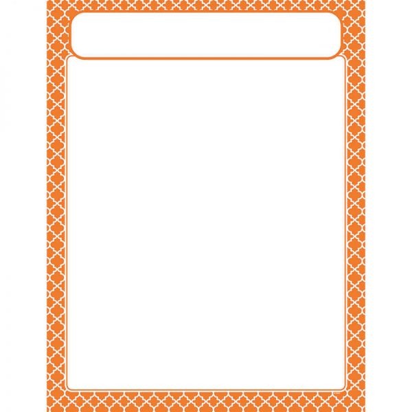 TREND ENTERPRISES INC. MOROCCAN ORANGE LEARNING CHART T-38605