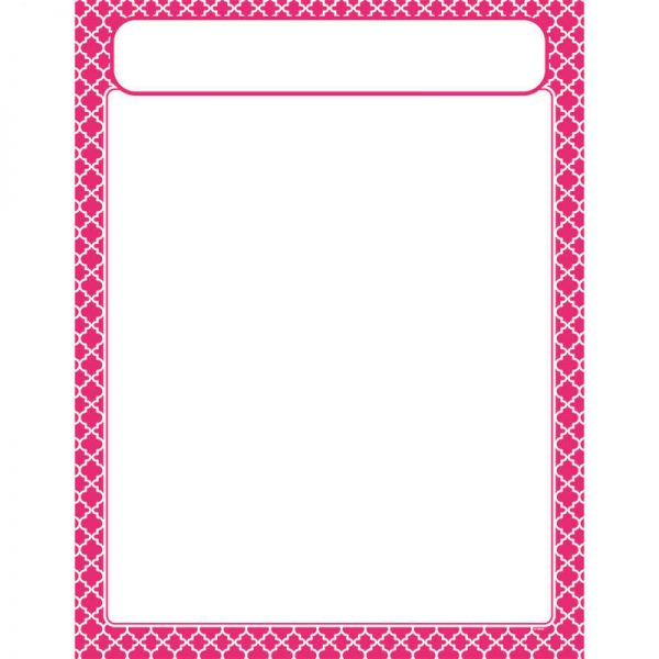 TREND ENTERPRISES INC. MOROCCAN PINK LEARNING CHART T-38604