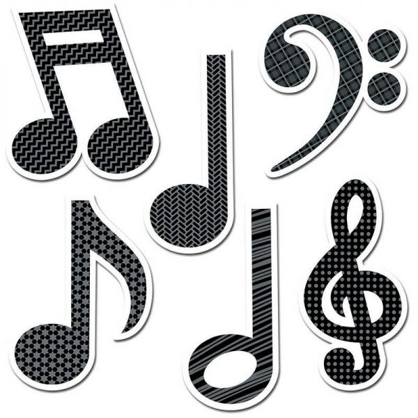 CREATIVE TEACHING PRESS MUSIC SYMBOLS 6IN DESIGNER CUT OUTS CTP4879