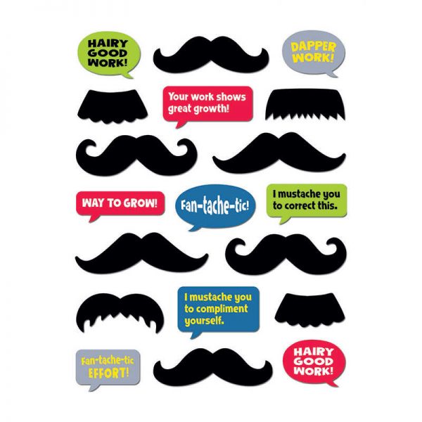 CREATIVE TEACHING PRESS MUSTACHE REWARDS STICKERS CTP7160