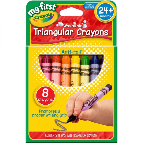 CRAYOLA LLC MY FIRST CRAYOLA 8CT TRIANGULAR CRAYONS BIN811308