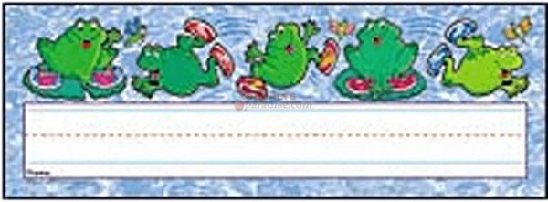 TEACHER'S FRIEND PUBLICATIONS Name Plates Hop-To-It Frogs! (36/Pk 12" X 4") TF-1523