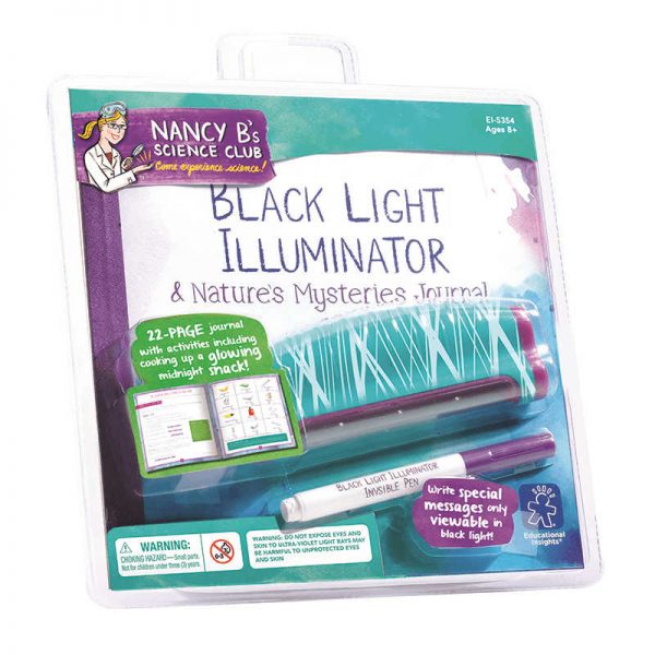 EDUCATIONAL INSIGHTS NANCY BS SCIENCE CLUB BLACK LIGHT ILLUMINATOR & NATURES MYSTERIES EI-5355