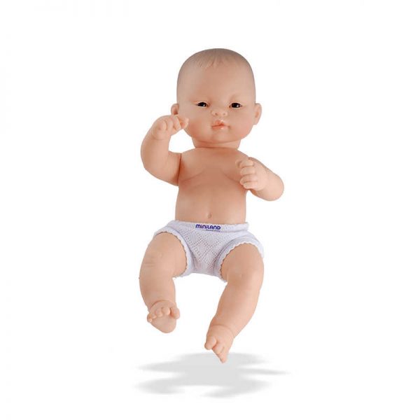 MINILAND EDUCATIONAL CORPORATION NEWBORN BABY DOLL ASIAN BOY 12-5/8 MLE31035