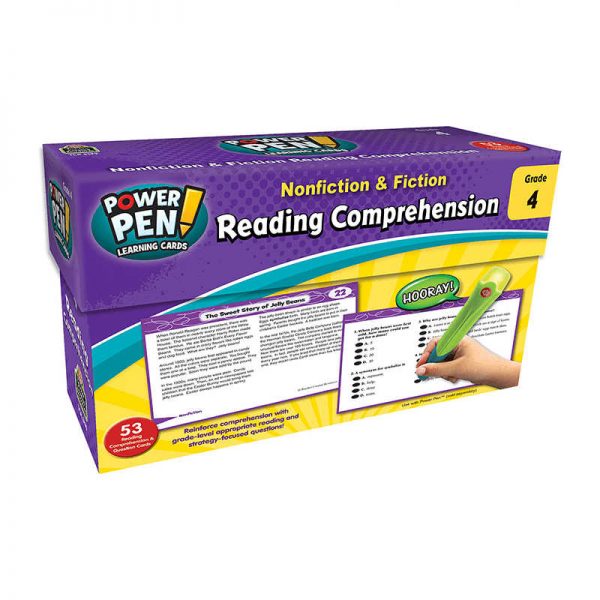 TEACHER CREATED RESOURCES NONFICTION & FICTION GRADE 4 READING COMPREHENSION CARDS TCR6199
