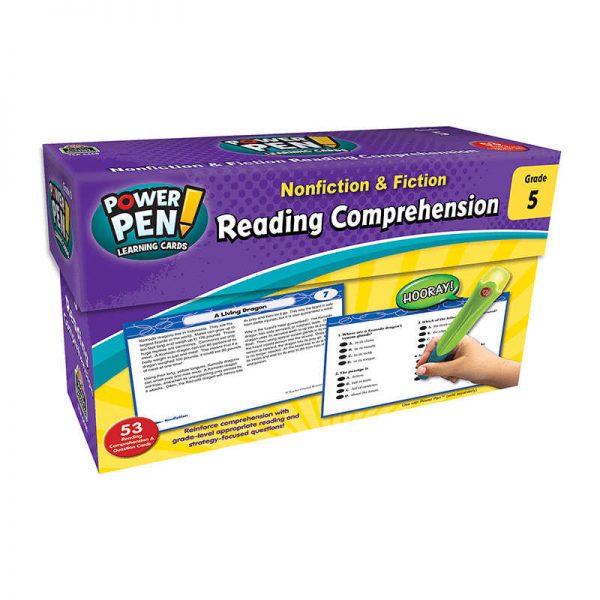 TEACHER CREATED RESOURCES NONFICTION & FICTION GRADE 5 READING COMPREHENSION CARDS TCR6468