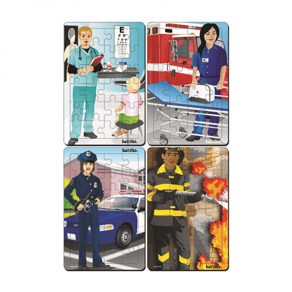 PLATAPILLA USA INC OCCUPATIONS SET OF 4 TRAY PUZZLES PPAFS2X3029